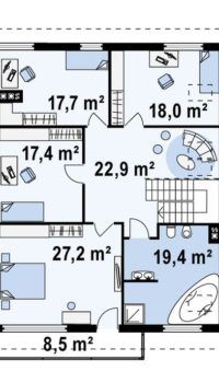 Вариант использования нижнего уровня дома под жилую зону