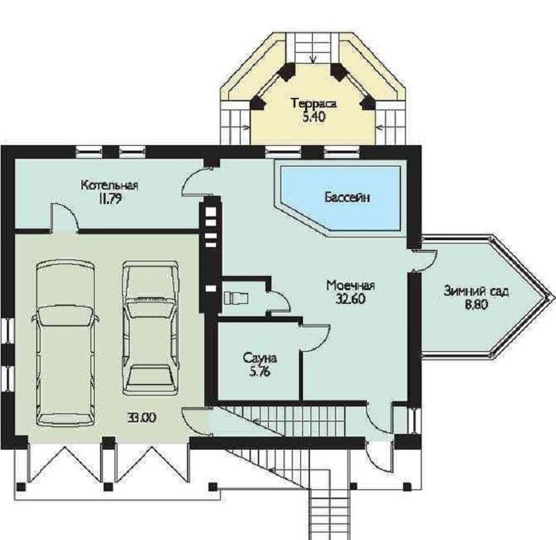 Проекты домов и коттеджей с гаражом и цокольным этажом