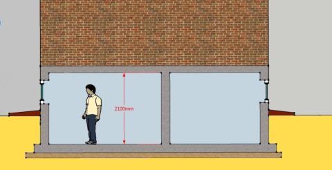 Высота цокольного этажа в сауне может уменьшиться за счет дополнительного утепления и облицовки